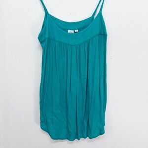 Green Gap Top, Spaghetti Strap Tank Top Blouse